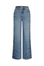 Load image into Gallery viewer, Studded Wide Leg Denim