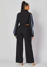 Load image into Gallery viewer, Nylon Color Block Pants Set