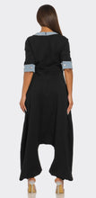 Load image into Gallery viewer, Black & Denim Boho Jumpsuit (PLUS)