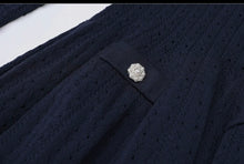 Load image into Gallery viewer, KIMMY Navy Elegance Knit Dress