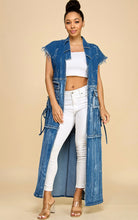 Load image into Gallery viewer, Denim Laced-Up Vest