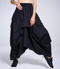 Load image into Gallery viewer, Asymmetric Maxi Skirt (Black/Khaki)