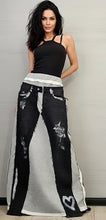 Load image into Gallery viewer, Silver Long Denim Patched Deconstructed Skirt