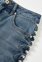 Load image into Gallery viewer, Studded Wide Leg Denim