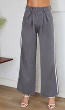 Load image into Gallery viewer, Striped Hooded Blazer Set (Black, Grey)