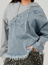 Load image into Gallery viewer, Denim Meets Comfort Hoodie