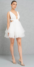 Load image into Gallery viewer, Backless Mini Tutu Dress (Fuschia/White)