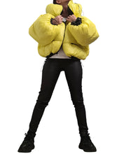 Load image into Gallery viewer, Reversible Puff Jacket (Black/Yellow)