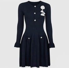 Load image into Gallery viewer, KIMMY Navy Elegance Knit Dress