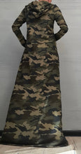 Load image into Gallery viewer, Camouflage Long Maxi Hoodie Dress