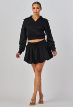 Load image into Gallery viewer, Chic Black Mini Skirt Set