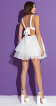 Load image into Gallery viewer, Backless Mini Tutu Dress (Fuschia/White)
