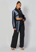 Load image into Gallery viewer, Nylon Color Block Pants Set