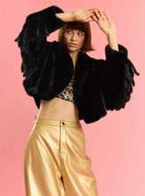 Load image into Gallery viewer, Tassel Bamboo Eco Faux Fur Jacket (Neon Green/Pink/Black)