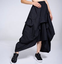 Load image into Gallery viewer, Asymmetric Maxi Skirt (Black/Khaki)