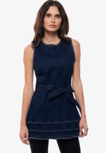 Load image into Gallery viewer, Dark Denim Sleeveless Tunic w/Belt