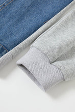 Load image into Gallery viewer, Denim Contrast Hoodie Jacket