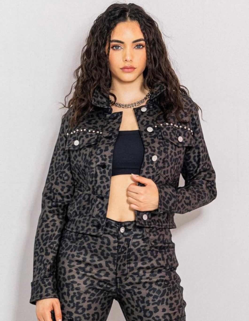 Black Leopard Jacket