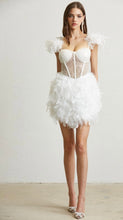 Load image into Gallery viewer, White Sequin Beaded Corset Mini Dress
