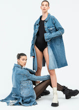 Load image into Gallery viewer, Kiki Denim Patched Longline Jacket
