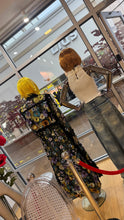 Load image into Gallery viewer, Black Denim Embroidered Duster

