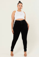 Load image into Gallery viewer, Black High Waisted Skinny Jeans (PLUS)
