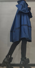 Load image into Gallery viewer, Blue Denim Midi Trench Coat
