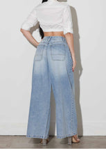 Load image into Gallery viewer, Wrap Front Wide Leg Jeans
