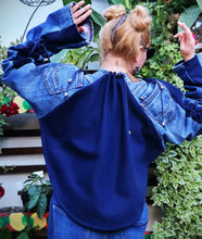 Load image into Gallery viewer, Denim Ponch/Cape
