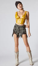 Load image into Gallery viewer, Mustard Leatherette Bustier
