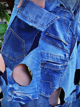 Load image into Gallery viewer, Extravagant Denim Patched Holes Skirt
