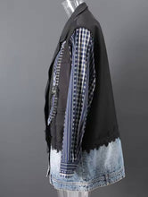 Load image into Gallery viewer, Deconstructed Necktie, Lace &amp; Denim Blazer
