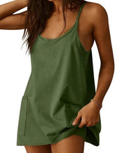 Load image into Gallery viewer, Green Cami Mini Romper
