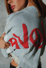 Load image into Gallery viewer, Denim LOVE Cropped Jacket
