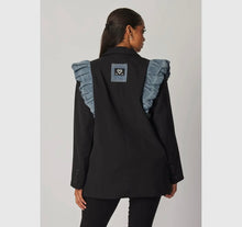 Load image into Gallery viewer, Heart-Shaped Denim Accent Blazer
