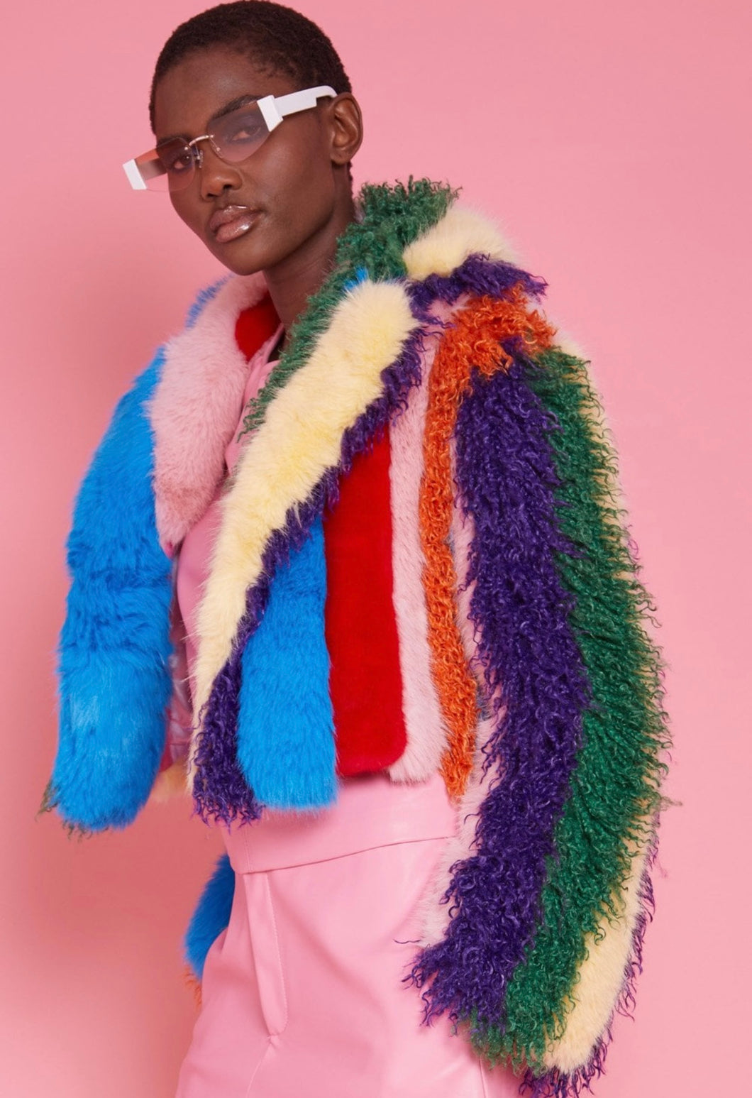 Kalidiscope Dream Eco Bamboo Cropped Coat (Bold, Pastel)