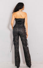 Load image into Gallery viewer, Black Leopard Flare Cargo Pants
