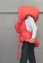 Load image into Gallery viewer, Extravagant Oversized Hooded Vest (Green, Orange, Red)
