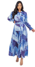 Load image into Gallery viewer, The Blues Multi-Print Dress
