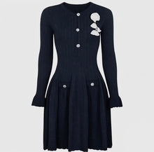 Load image into Gallery viewer, KIMMY Navy Elegance Knit Dress
