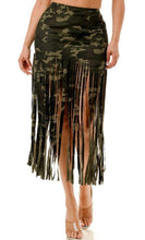 Load image into Gallery viewer, Camo Fringe Skirt (PLUS)
