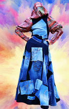 Load image into Gallery viewer, “Dee” Sweater and Denim Patchwork Coat
