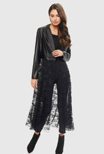 Load image into Gallery viewer, Black Vegan Leather Lace Duster
