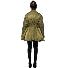 Load image into Gallery viewer, Army Green Peplum Puffer Jacket (S-XL)
