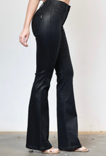 Load image into Gallery viewer, Coated Black Boot Cut Pants
