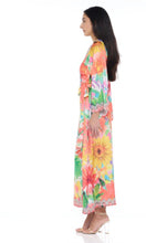 Load image into Gallery viewer, Orange Multiple Color Bright Kimono
