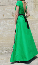 Load image into Gallery viewer, Summer Green Flower Cut-out Maxi Dress
