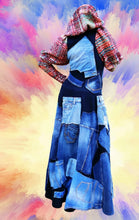 Load image into Gallery viewer, “Dee” Sweater and Denim Patchwork Coat
