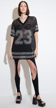 Load image into Gallery viewer, DaKota Rhinestone Embellishment Black Mesh Jersey
