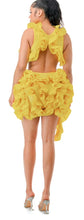 Load image into Gallery viewer, Yellow All Over Ruffle Mini Dress

